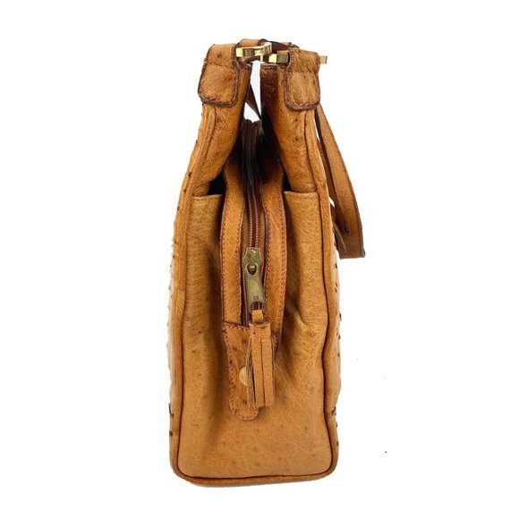 Vintage Mark Cross Tan Ostrich Shoulder Bag c1960s - Picture 5 of 12